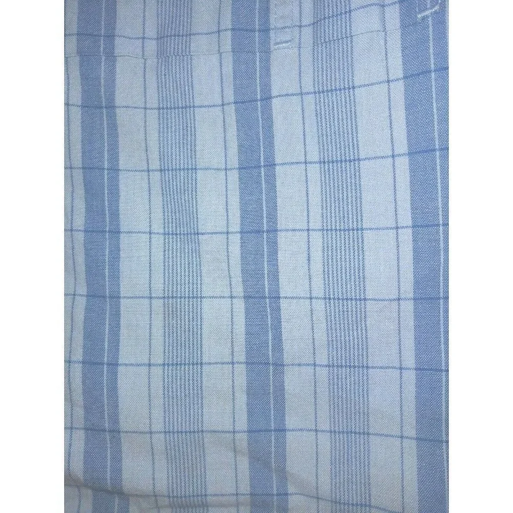Levi's Silver Label Shirt Mens Size M Vintage light Blue plaidchecks poly-cotton